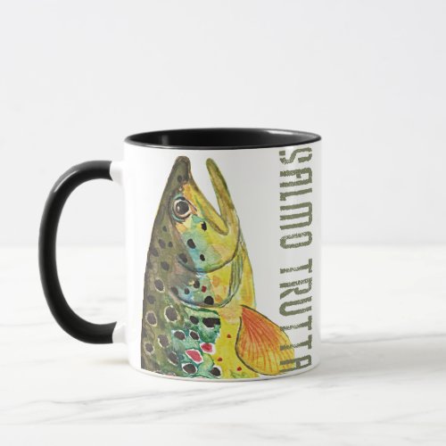 Brown Trout Ichthyology Fishing Fly Fishing Mug