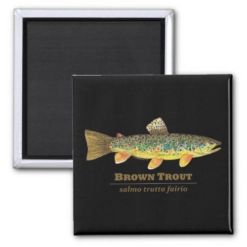 Brown Trout Latin Ichthyology Magnet