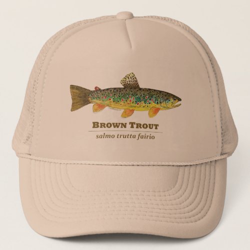 Brown Trout Latin Ichthyology Trucker Hat