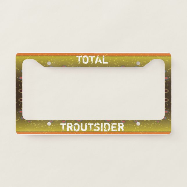 Brown Trout License Plate Frame (Front)
