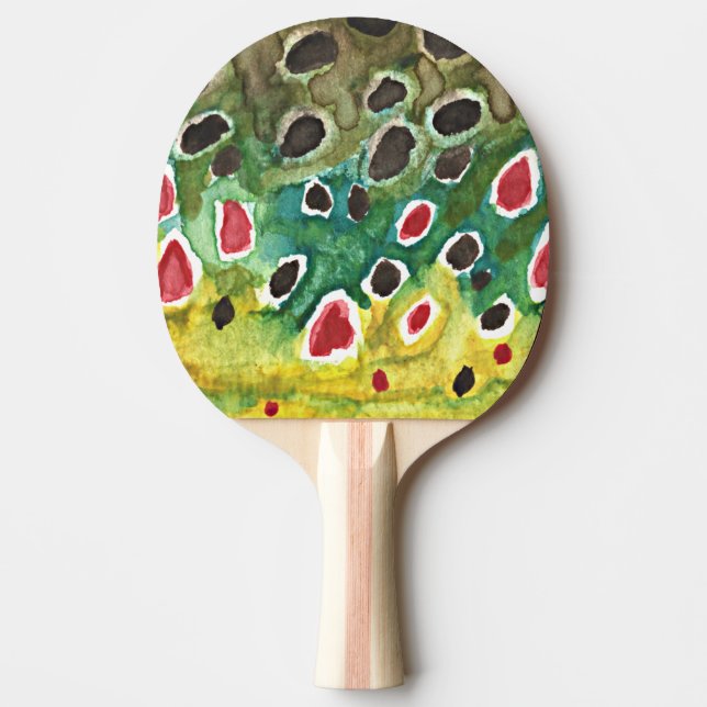 Brown Trout Ping-Pong Paddle (Front)