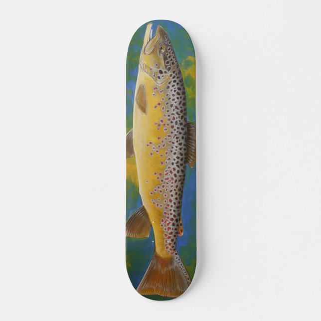 Brown trout skateboard (Front)