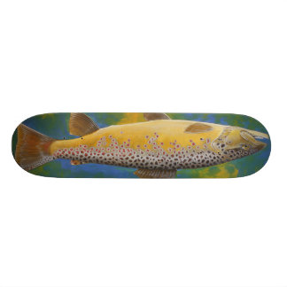 Brown trout skateboard deck