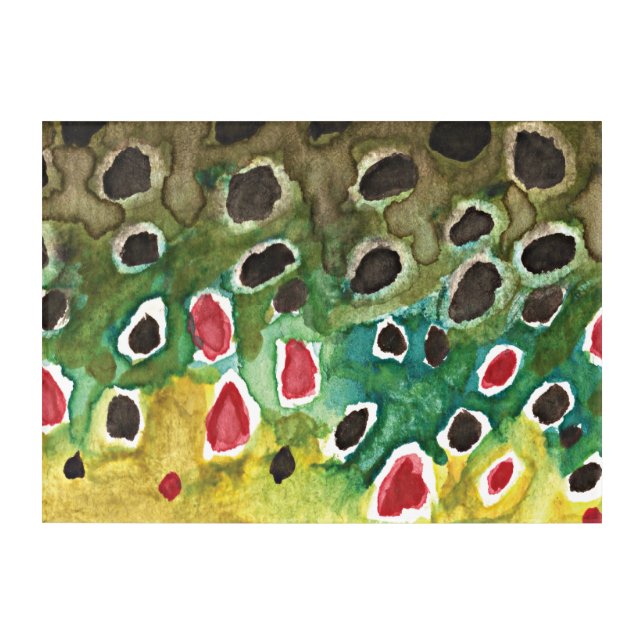 Brown Trout Skin Acrylic Print (Front)