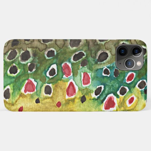 Brown Trout Skin for Fly Fishing Angler Beautiful iPhone 11 Pro Max Case