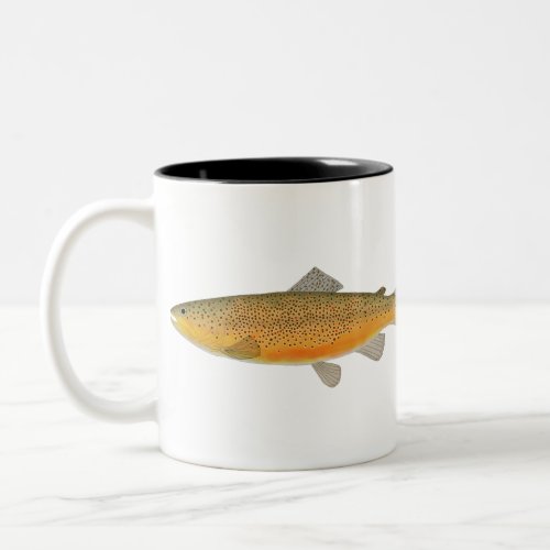Brown Trout Two_Tone Coffee Mug