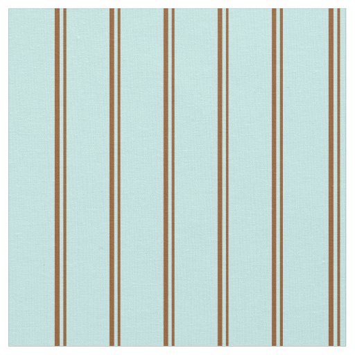 Brown & Turquoise Stripes Fabric