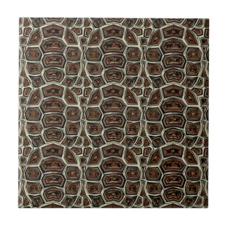 Brown Turtle Shell Pattern Tile