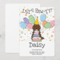 Brown Tuxedo Cockapoo Cavapoo Dog Birthday Party Invitation | Zazzle