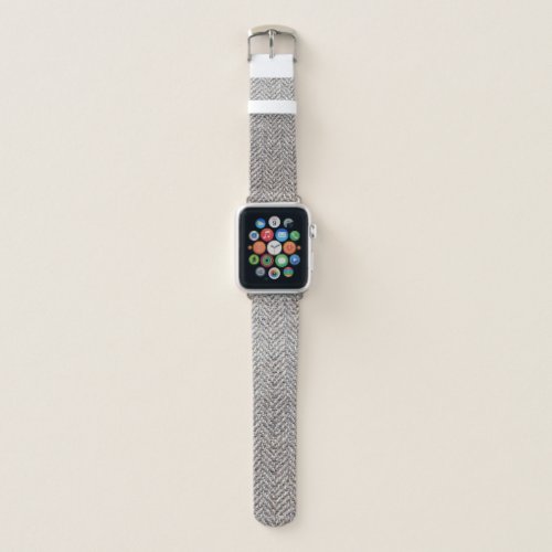 Brown tweed fabric apple watch band