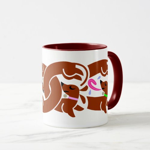 Brown Twisted Doxies Mug