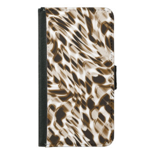 Brown twisting holes in motion, dark and whitish samsung galaxy s5 wallet case
