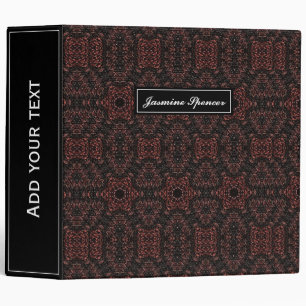 Brown unique snake skin pattern 3 ring binder