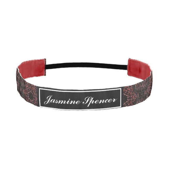 Brown unique snake skin pattern athletic headband (Front)