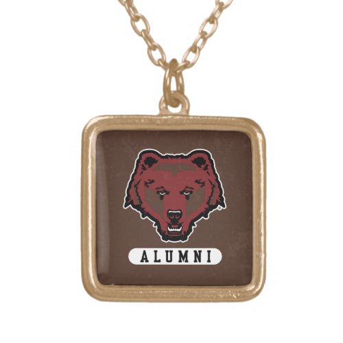 Brown University Alumni Distressed Gold Plated Necklace