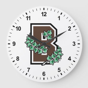 Brown University B Large Clock