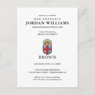 Brown University   Shield Announcement Postcard
