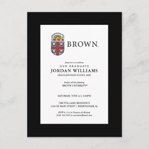 Brown University Shield Announcement Postcard