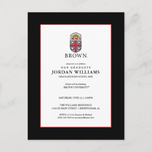 Brown University   Shield Announcement Postcard