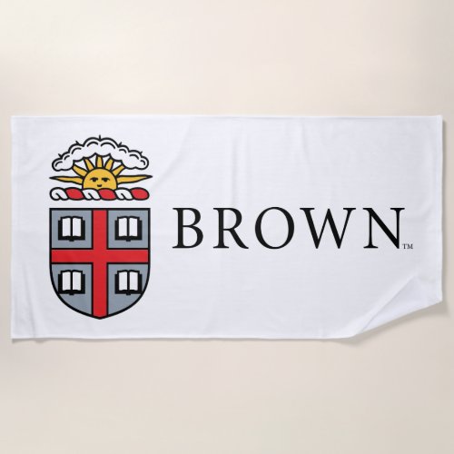 Brown University Shield Beach Towel