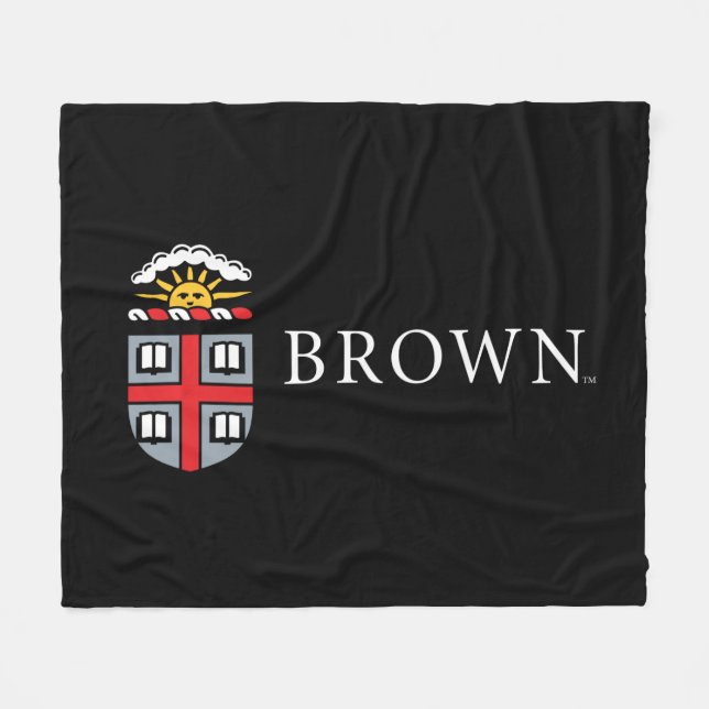 Brown University Shield Fleece Blanket (Front (Horizontal))