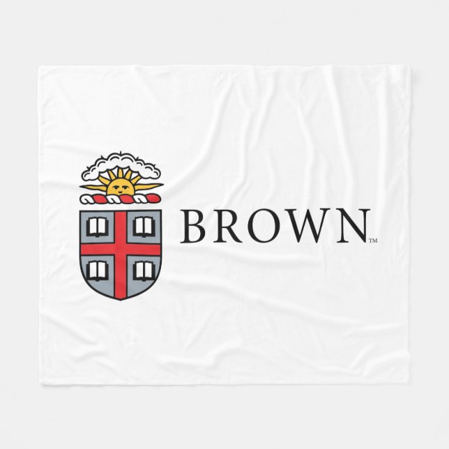 Brown University Shield Fleece Blanket (Front (Horizontal))