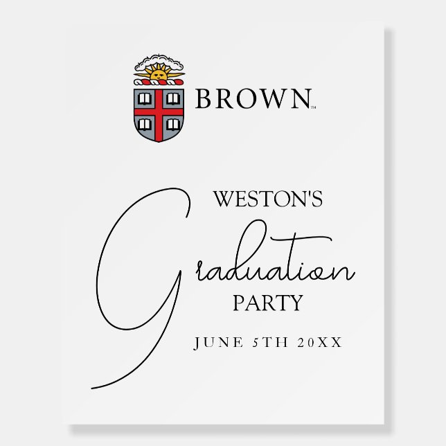 Brown University Shield Foam Board (Front)