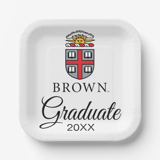 Brown University | Shield Paper Plates (Front)