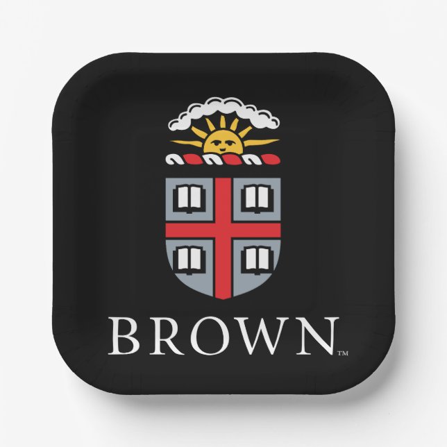 Brown University | Shield Paper Plates (Front)