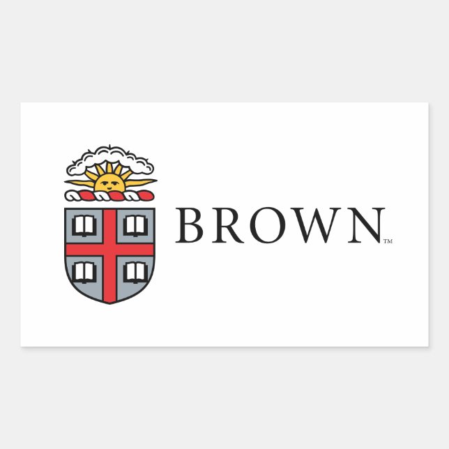 Brown University Shield Rectangular Sticker (Front)