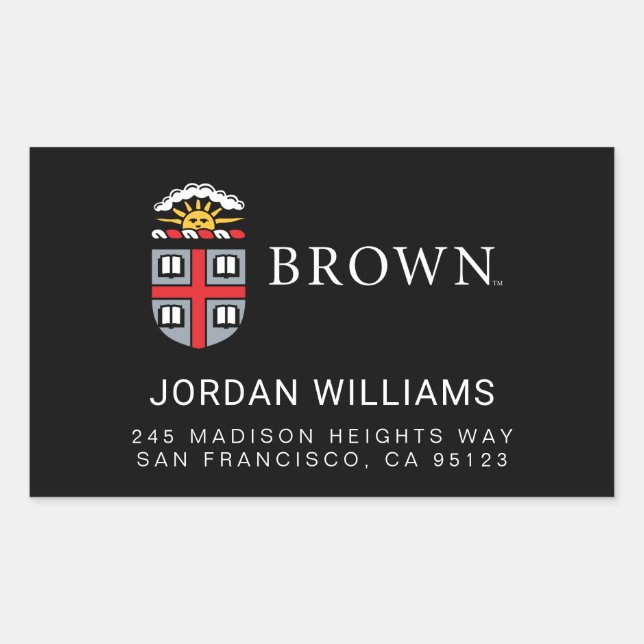 Brown University Shield Rectangular Sticker (Front)