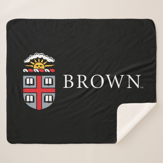 Brown University Shield Sherpa Blanket (Front (Horizontal))