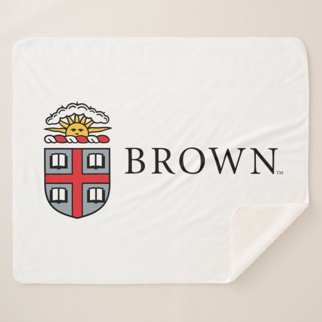 Brown University Shield Sherpa Blanket (Front (Horizontal))