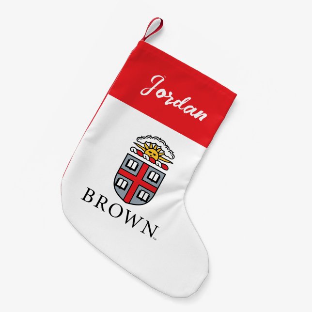 Brown University | Shield Small Christmas Stocking (Front (Hanging))