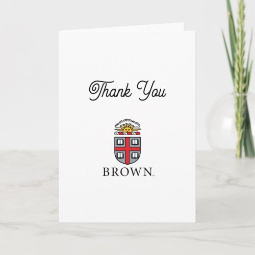 Brown University  Shield Thank You Card