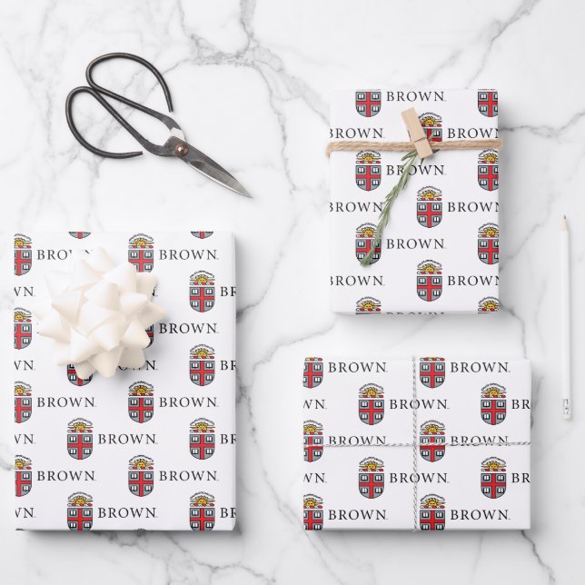 Brown University Shield Wrapping Paper Sheets (Front)