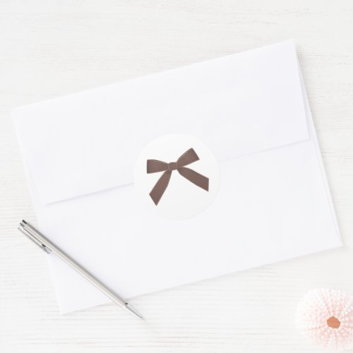Brown Velvet Bow Christmas Envelope Seal