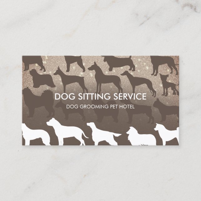 Brown Veterinarian Pet Animal Care Dog Training Business Card (Front)