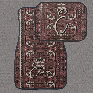 Brown Victorian Rug Car Mats