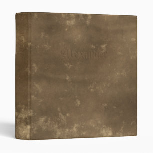 Brown Vintage Leather Look 3 Ring Binder