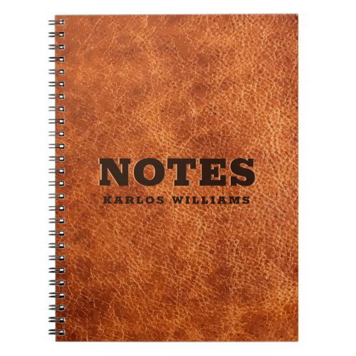 Brown Vintage Leather Texture Look Notebook