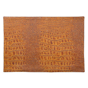 Brown vintage leather texture placemat