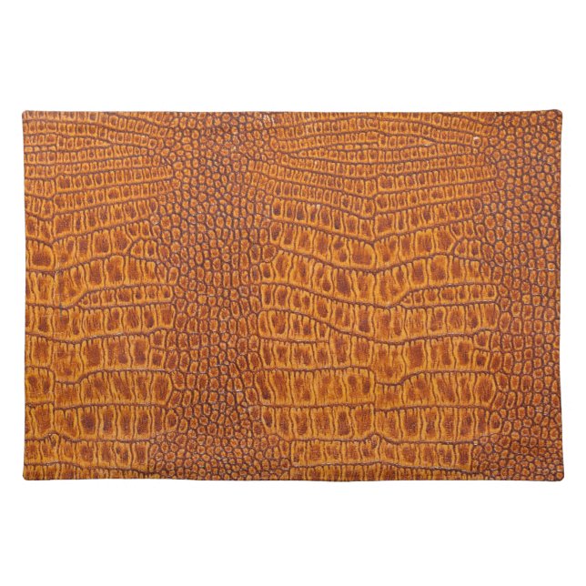 Brown vintage leather texture placemat (Front)