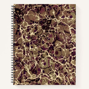 Brown Vintage Marbled Paper Notebook