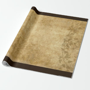 Brown Vintage paper parchment vines