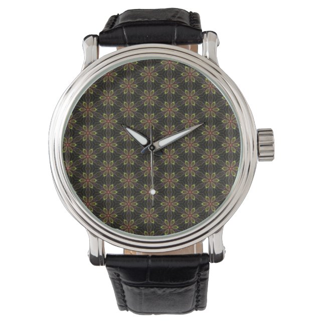 Brown Vintage Pattern Watch (Front)