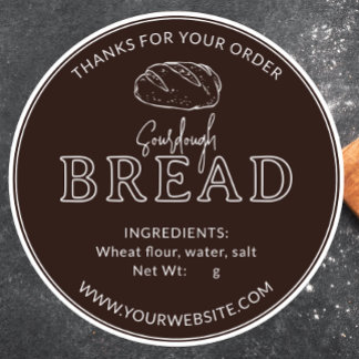 Brown Vintage Rustic Sourdough Bread Sticker