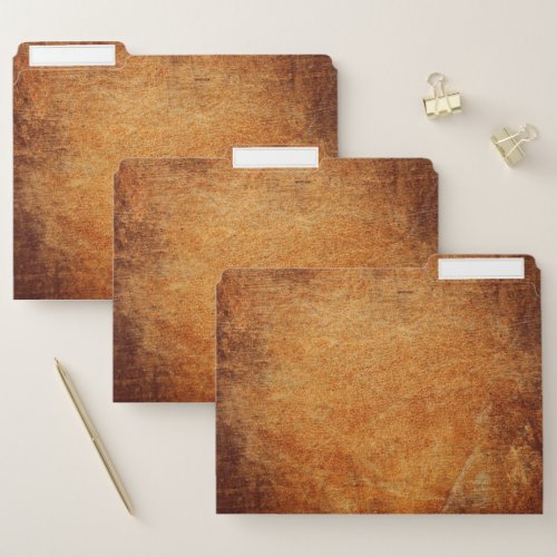 Brown vintage shaded leather file folder