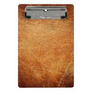 Brown vintage shaded leather mini clipboard
