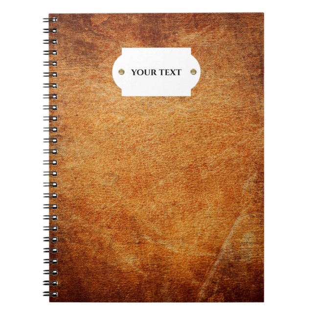 Brown vintage shaded leather notebook (Front)